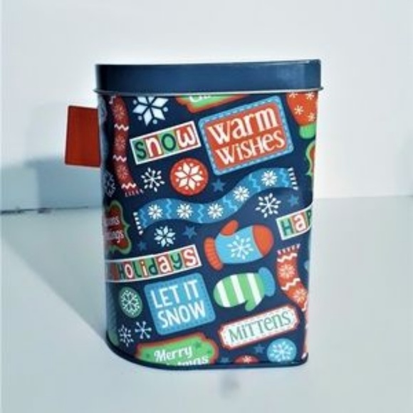 Seasons Greetings Blue Holiday Reusable Tin - Picture 6 of 8